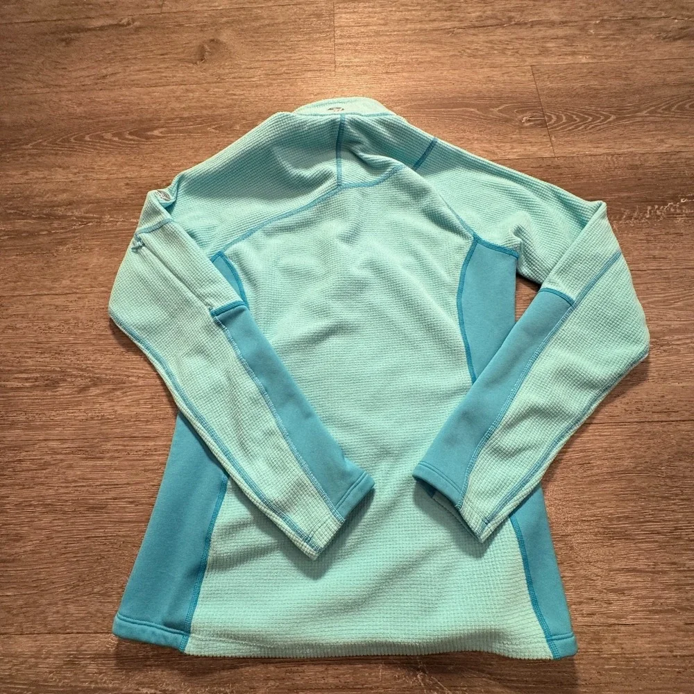 Mountain Hardwear Fleece Jacket Womens Small Blue Polyester Waffle Knit OL3654 - Picture 7 of 10